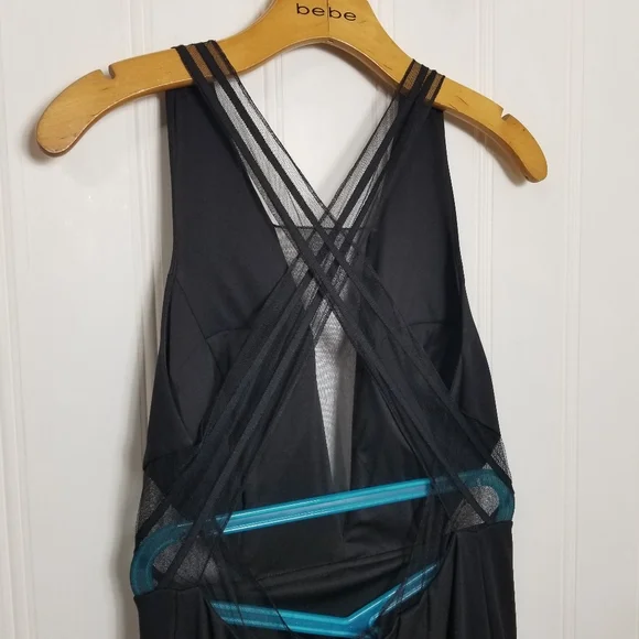 Adrianna Papell Navy Crisscross Back Maxi Dress - Picture 11 of 16